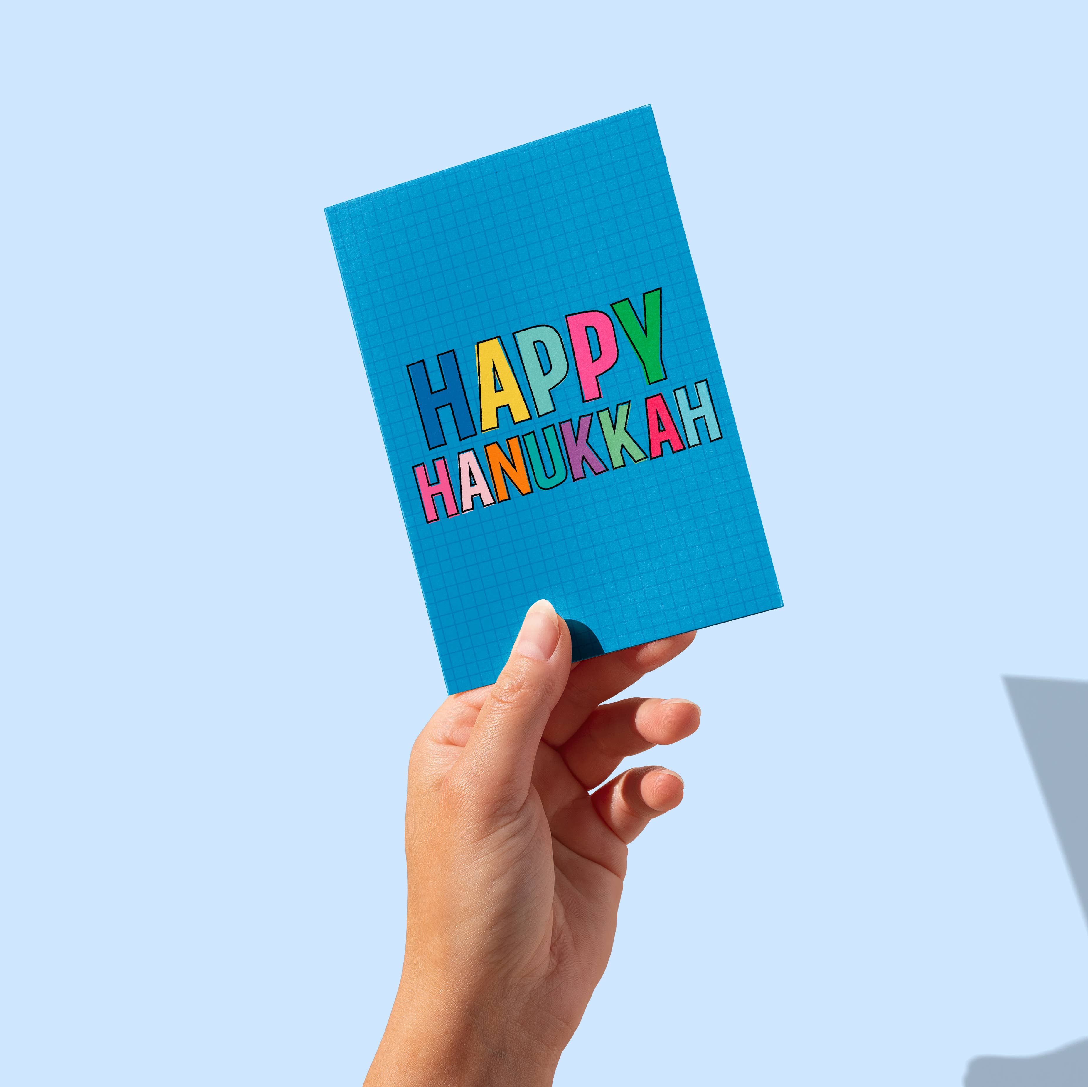 Joanne de Pace Design Studio - Wholesale Hanukkah Card - 'Happy Hanukkah' A6 Fun Greeting Card1