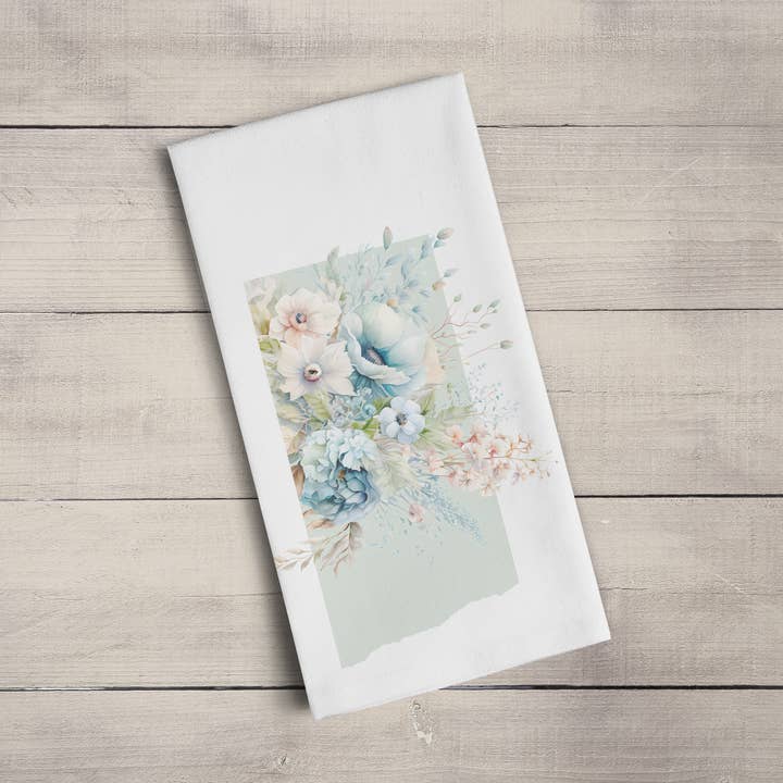 North Dakota Pastel Spring tea towel | Four Seasons Series for wholesale by Paperfinch Design