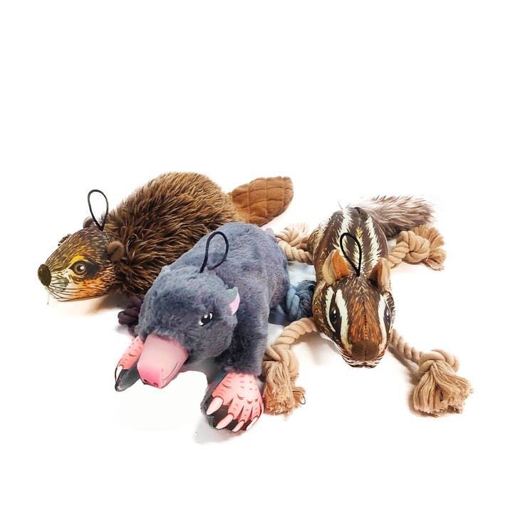 STEELDOG USA LLC - Wholesale Pet Plush Toy - Dog - 12 pc Realistic Ropers Clip Strip0