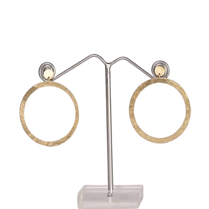 Hammered Hoop Earring for wholesale by Himalayan Freedom Co