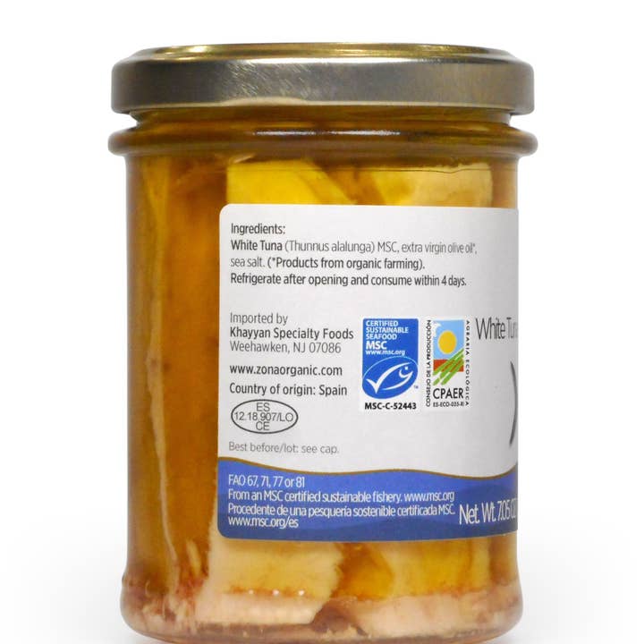 Khayyan Specialty Foods - Wholesale Tinned Fish - White Tuna in Organic Extra Virgin Olive Oil 12/200gr - ZONA6
