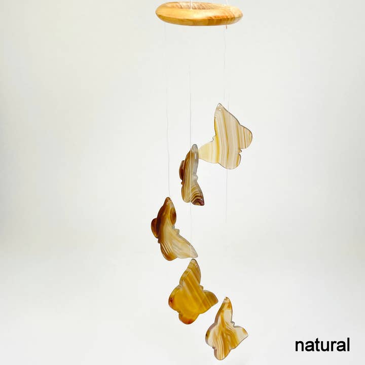 Rock Paradise - Wholesale Wind Chime - Crystal Agate Butterfly Wind Chimes