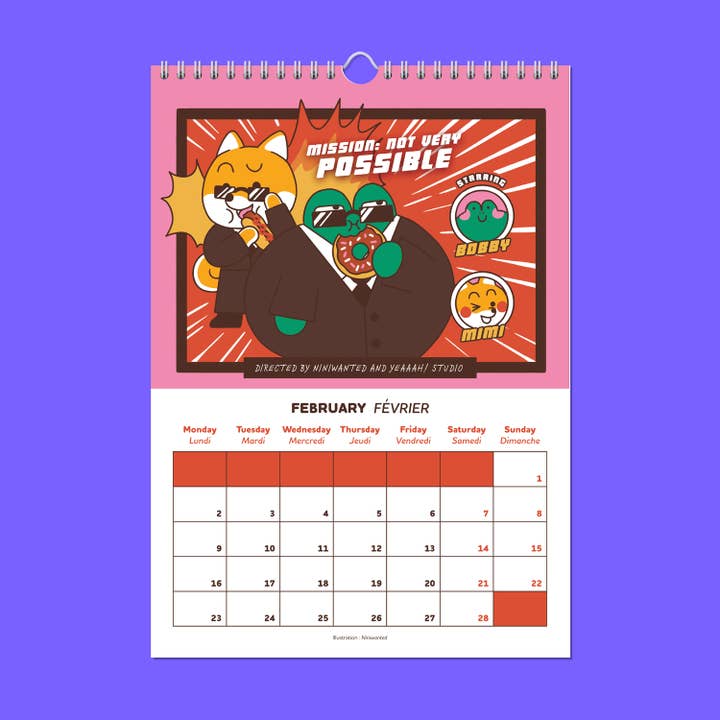 Yeaaah! Studio - Wholesale Calendar - 2026 calendar illustrated by Yeaaah! Studio & Niniwanted2