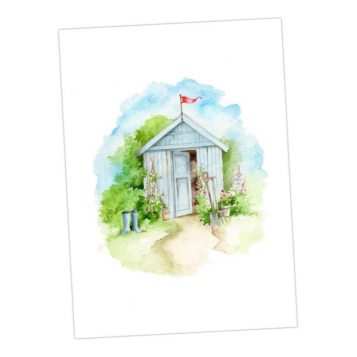 Crumble & Core – wholesale Stationery/notecard set – Assorted Greeting Cards – Folk Art Watercolour Cards | A6 Note Cards With Kraft Envelope Set4