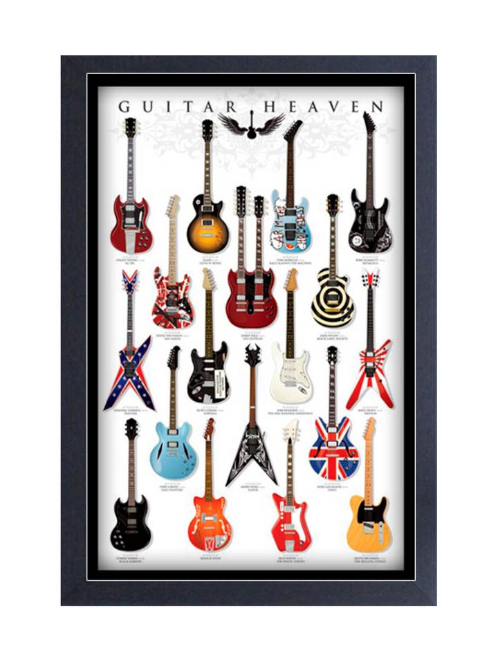 Guitar Heaven 11x17 Framed Print for wholesale by Pyramid America