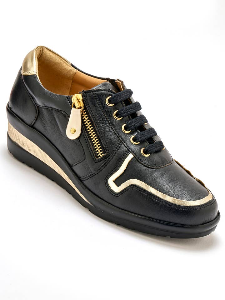 Derbies Détails Métallisés Zip Et Lacets (2008037_0026) pour la vente par PEDICONFORT