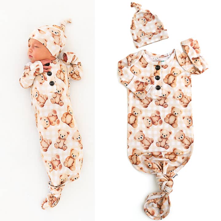Gigi and Max – wholesale Klänning - Baby – Teddyklänning Nyfödd Bambu Björn Dräkt Babypresent