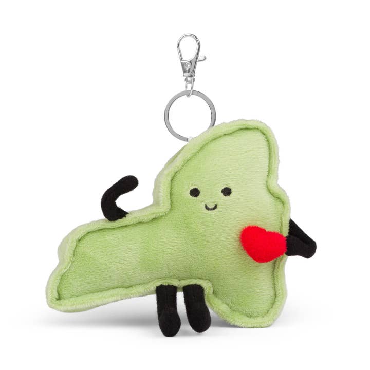New York State Bag Charm (4") – Sage Green Plush for wholesale by Stuffed States USA