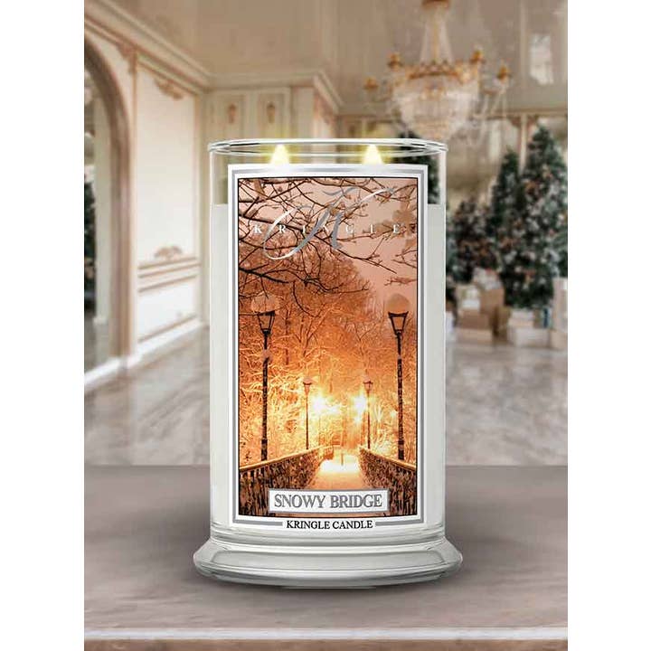 Kringle Candle Company - Wholesale Jar/Filled Candle - 22oz 2W Kringle Classic: Snowy Bridge1