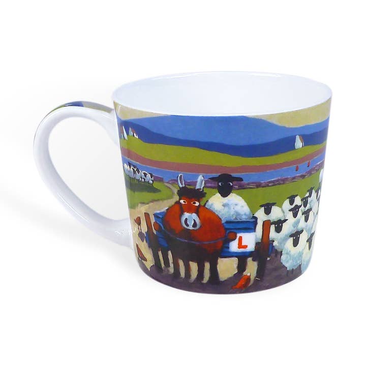 Caneca Form-Ewe-La One China - Tema Ovelha por atacado de The Whimsical World of Thomas Joseph