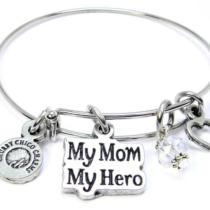 My Mom My Hero erweiterbarer Armreif Muttertag für den Großhandel von Chubby Chico Charms