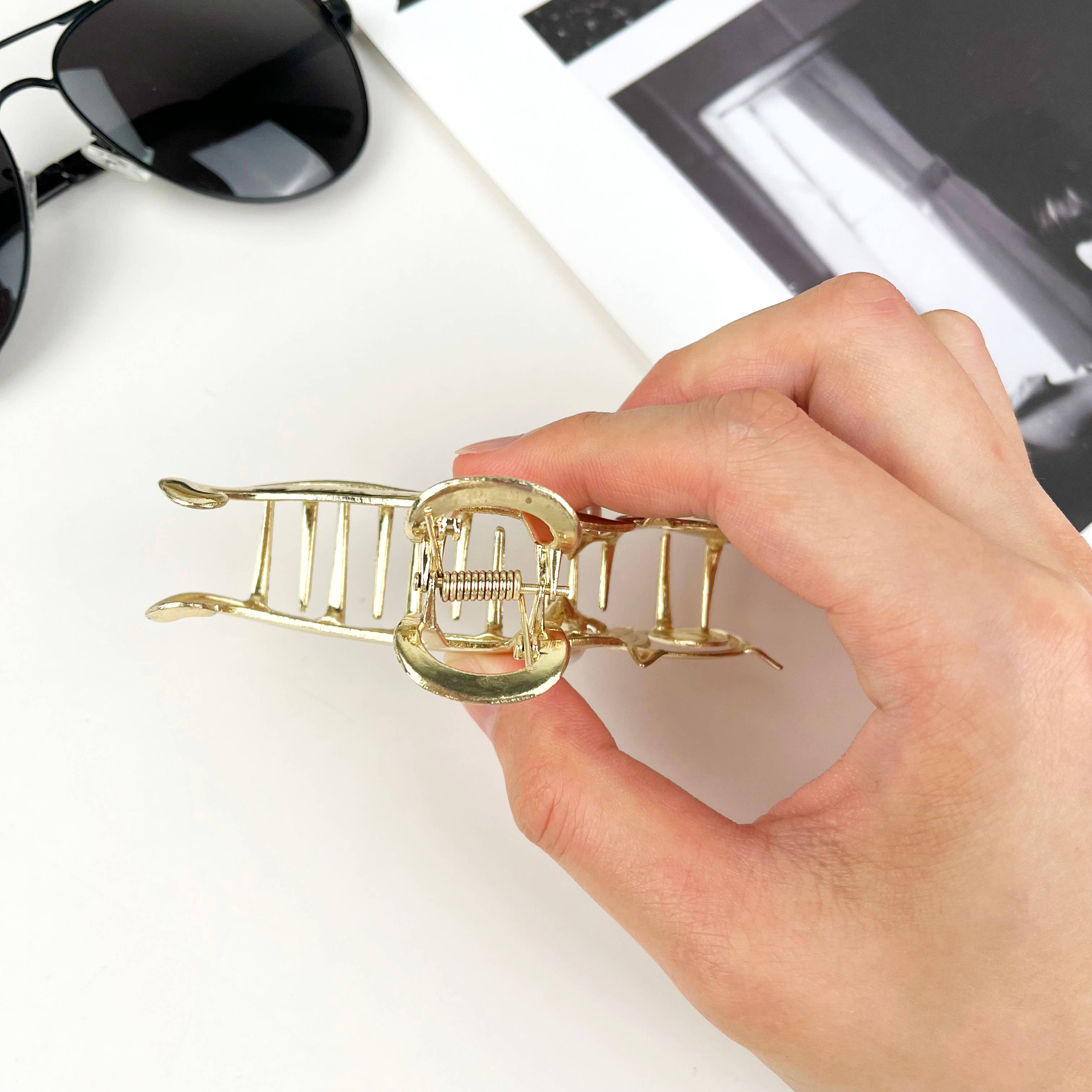 Guld Fox Gold Metal Pearl Hårkloklemme for engroshandel på Faire2