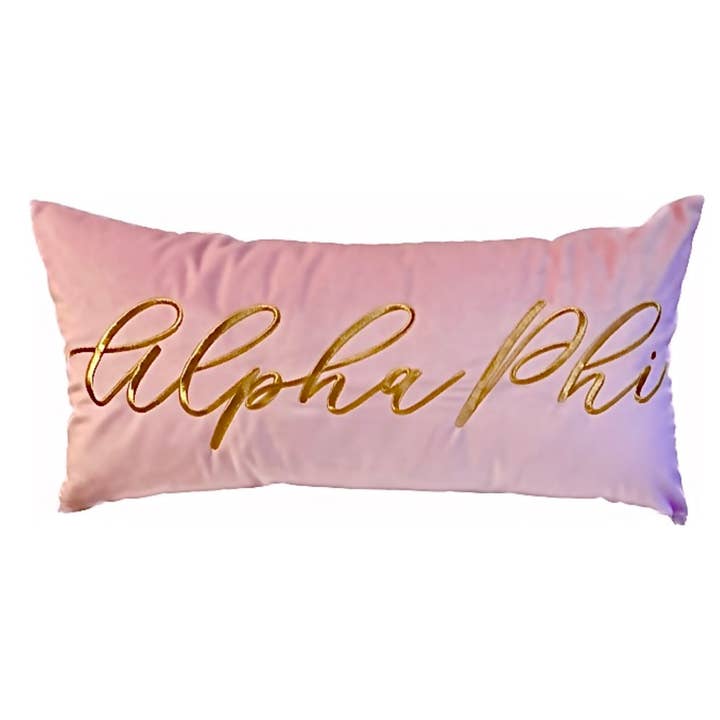 Over The Moon Greek - Wholesale Lumbar Pillow - Sorority VINTAGE VEGAS Embroidered Lumbar Pillow4