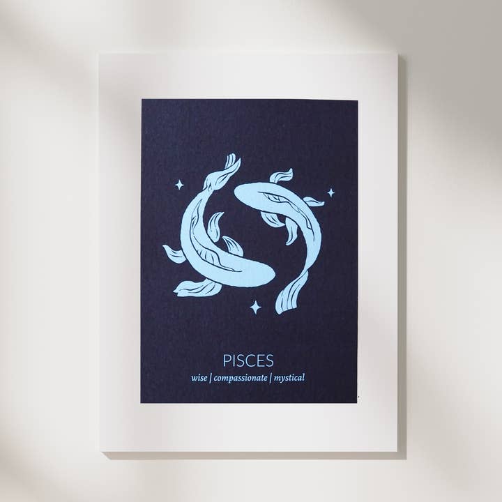 Vissen: dierenriem, astrologie, kunstdruk voor wholesale door Alauna Whelan