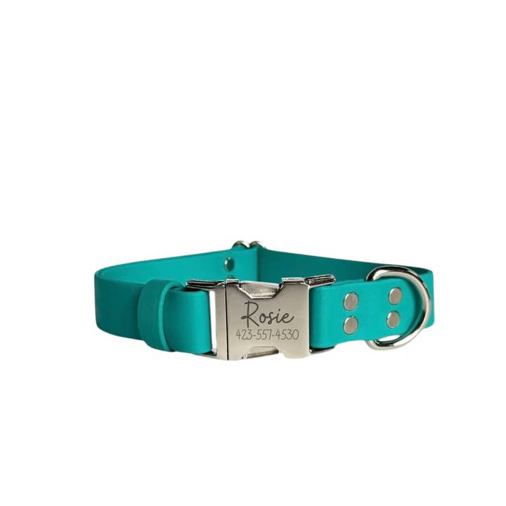 Collier pour chien en Biothane® turquoise pour la vente par Duke & Fox