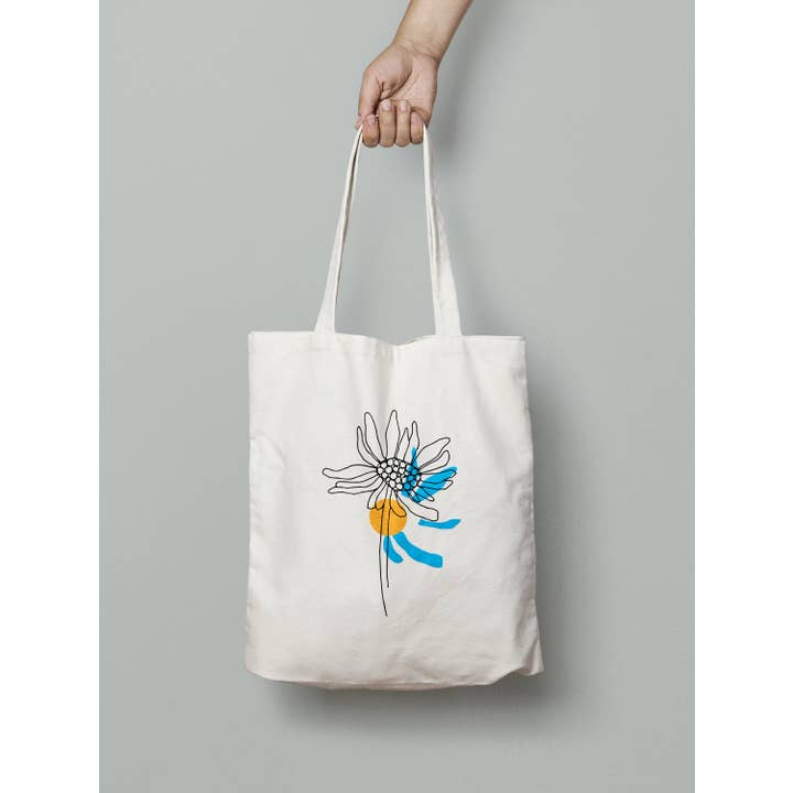Tote bag art graphique illustré couleur marguerite pour la vente par Truzn