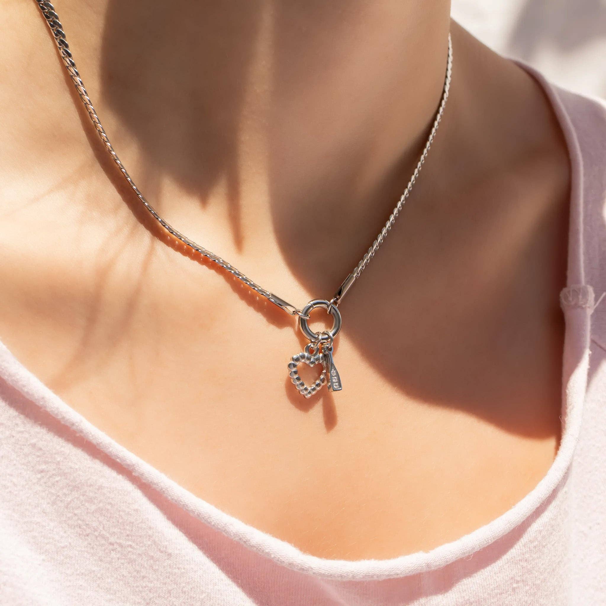 WJW – wholesale Hänge-/berlockhalsband – Halsband med berlockhållare i 18K guld PVD rostfritt stål.14