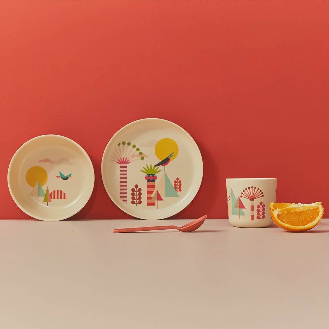 EKOBO - Wholesale Dinnerware Set - Kids & Baby - Bambino Kids Set TREES2