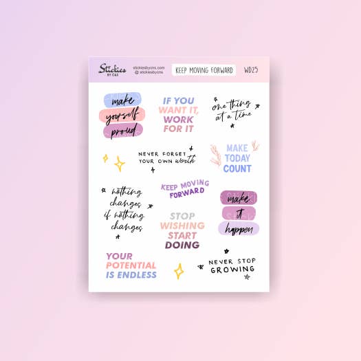 Motivational Stickers for wholesale by Stickies by C&S