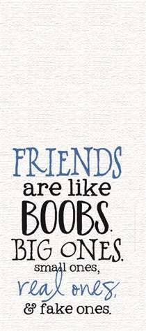 Works of Heart – Toalha de chá por atacado – Toalha de chá Friends Are Boobs0