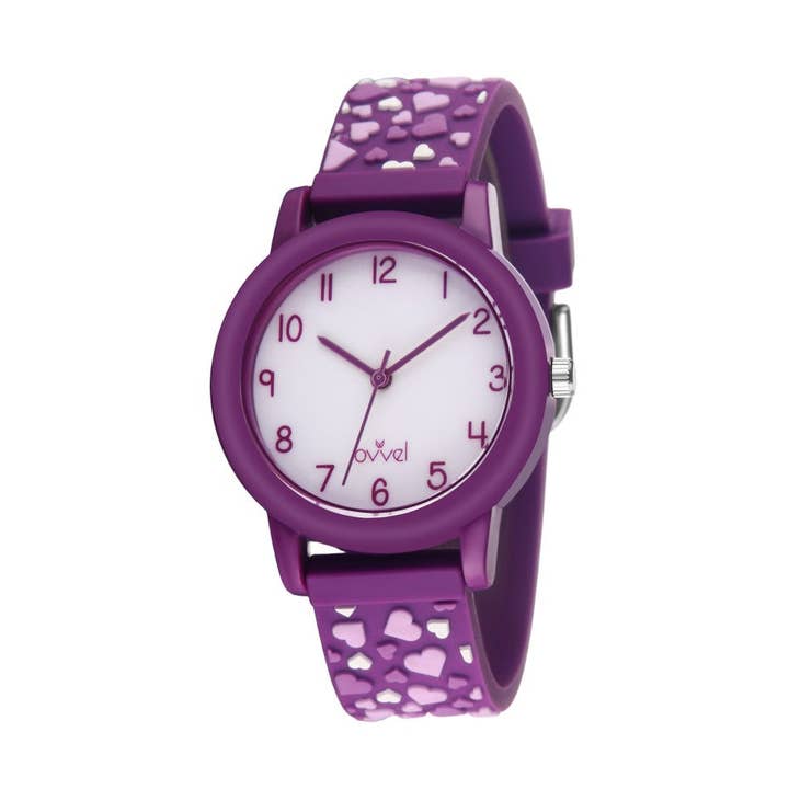 Montre analogique pour filles, enfants, adolescents - Passion Prune pour la vente par Ovvel Watches