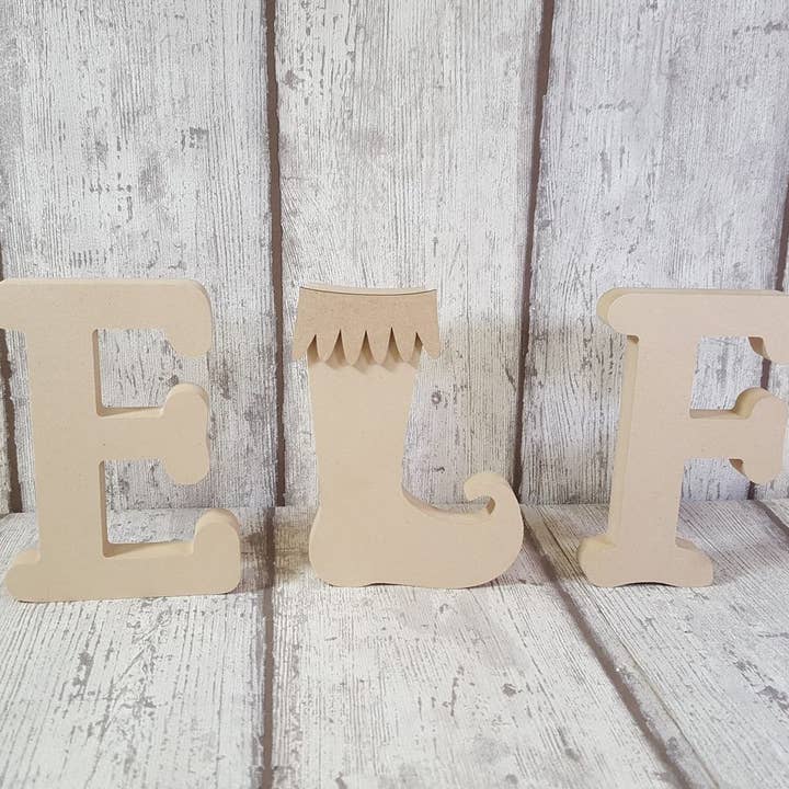 15cm ELF letters for wholesale by Manchester Craft Blanks