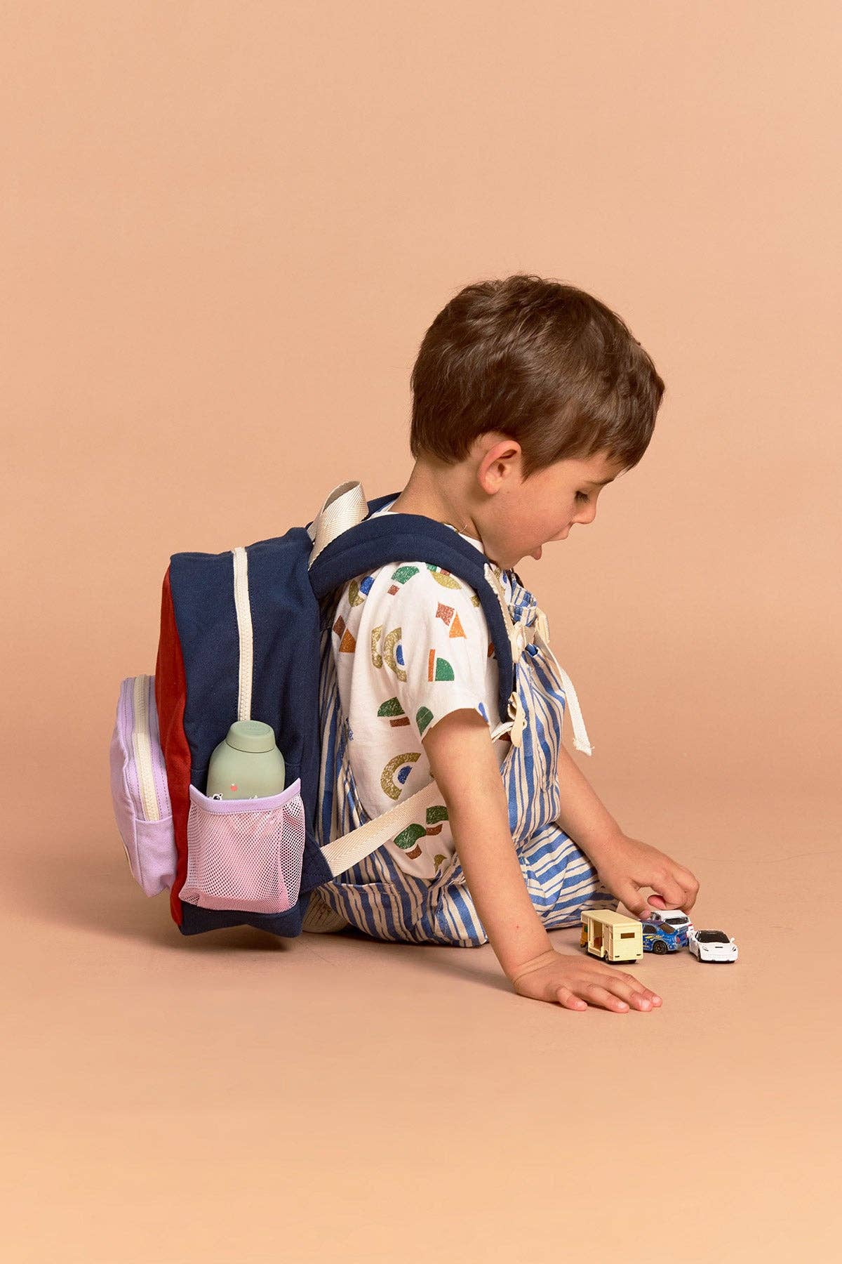Hindbag - Wholesale Backpack - Kids - Romy Tricolor Terracotta Backpack2