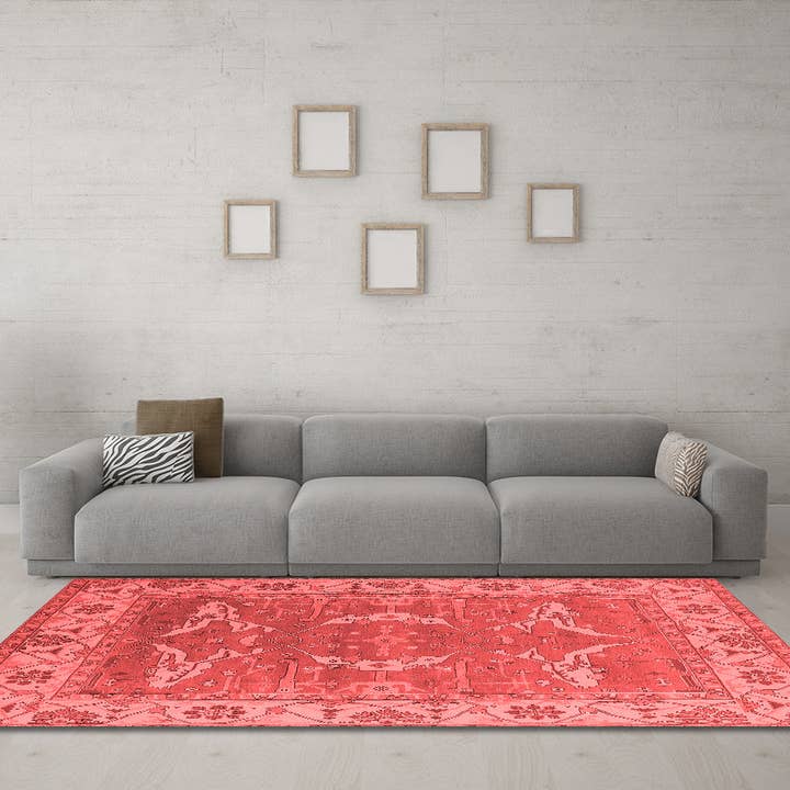 Machine Washable Oriental Red Industrial Area Rugs for wholesale by Ahgly