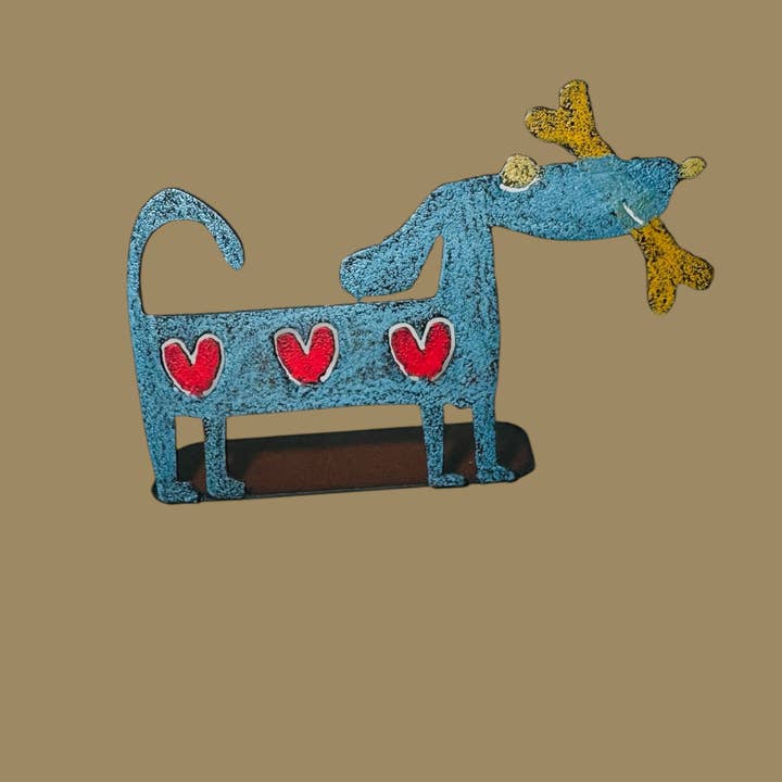 Whimsies – Engroshandel Bordpynt – Hund stående Bordplade Gave finurlige metalgaver dyreelsker4