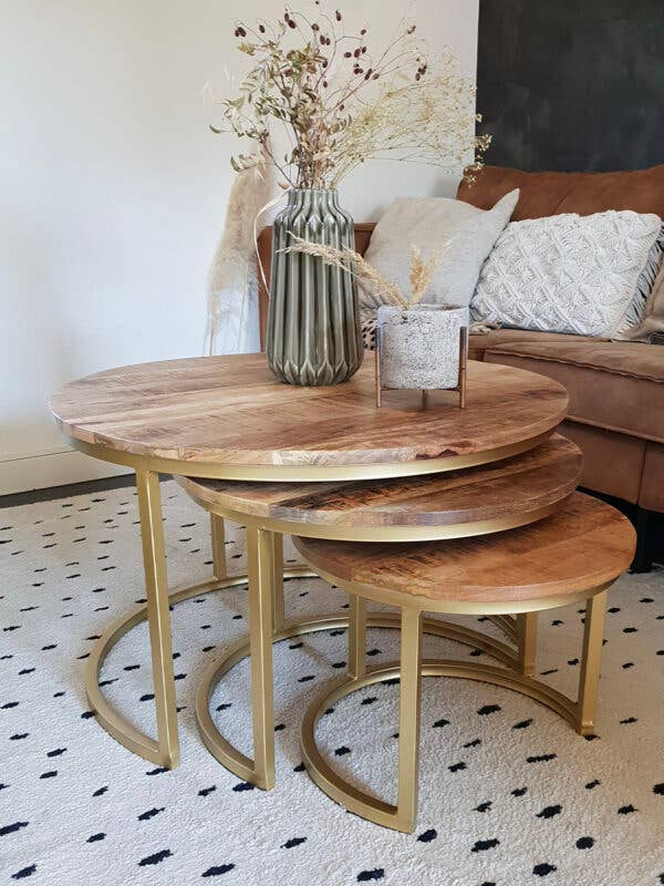 Home67 - Wholesale Coffee Table - Bart Gold Coffee Table - Set of 32