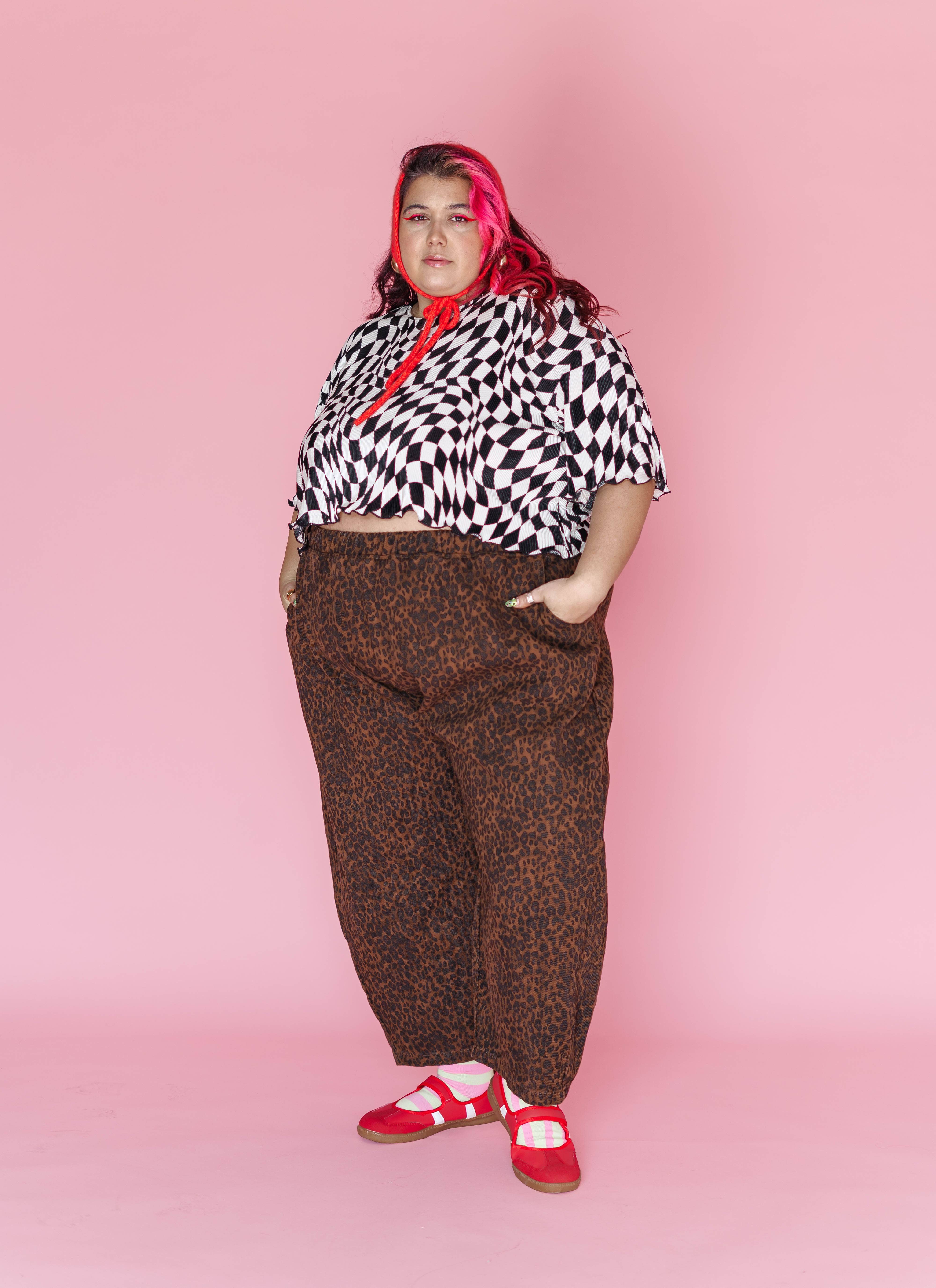 Nettle Studios - Wholesale Pants - Women's - Size Inclusive Gender Neutral Leopard Twill Balloon Pant10