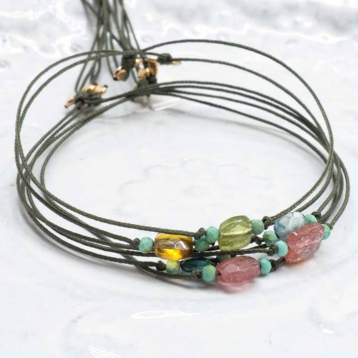 Pulsera Barbs de turmalina y turquesa para venta al por mayor de by Johanne