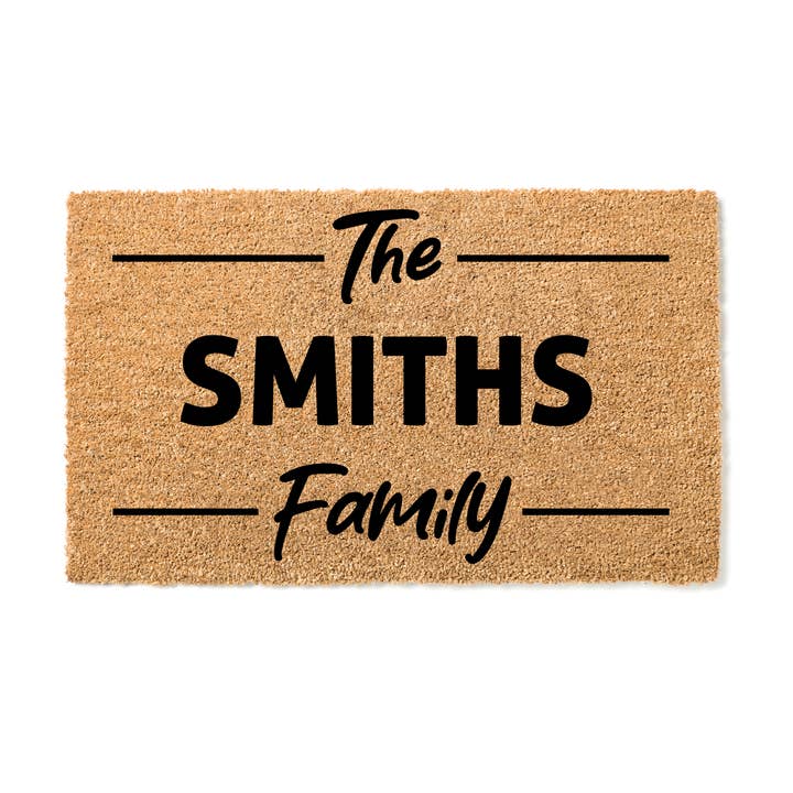 Custom Family Name Doormat, Coir Doormat, Apartment Doormat for wholesale by Aspol Print INC