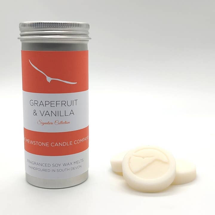 Grapefruit and Vanilla Wax Melt Tube for wholesale by The Mewstone Candle Company
