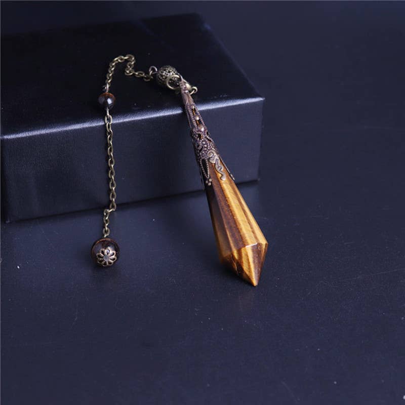 Gemcohub – Pedra/cristal espiritual por atacado – Pêndulo de Pedra Cristal Natural com 12 Faces Poliédricas5