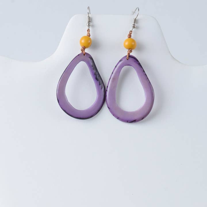 TaguArtsy - Wholesale Dangle Earrings - Alicia Tagua Oval Drop Earrings | Handmade & Lightweight 12