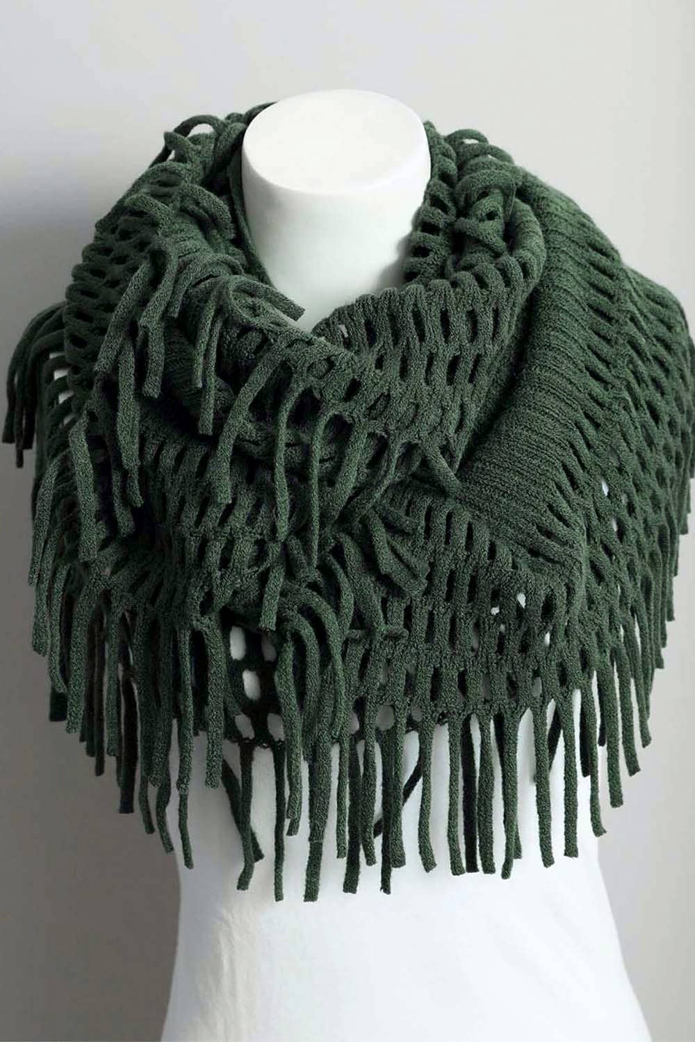 Leto Accessories - Wholesale Scarf - Women's - Tassel Fringe Knit Infinity Scarf – Cozy & Stylish 🧣5