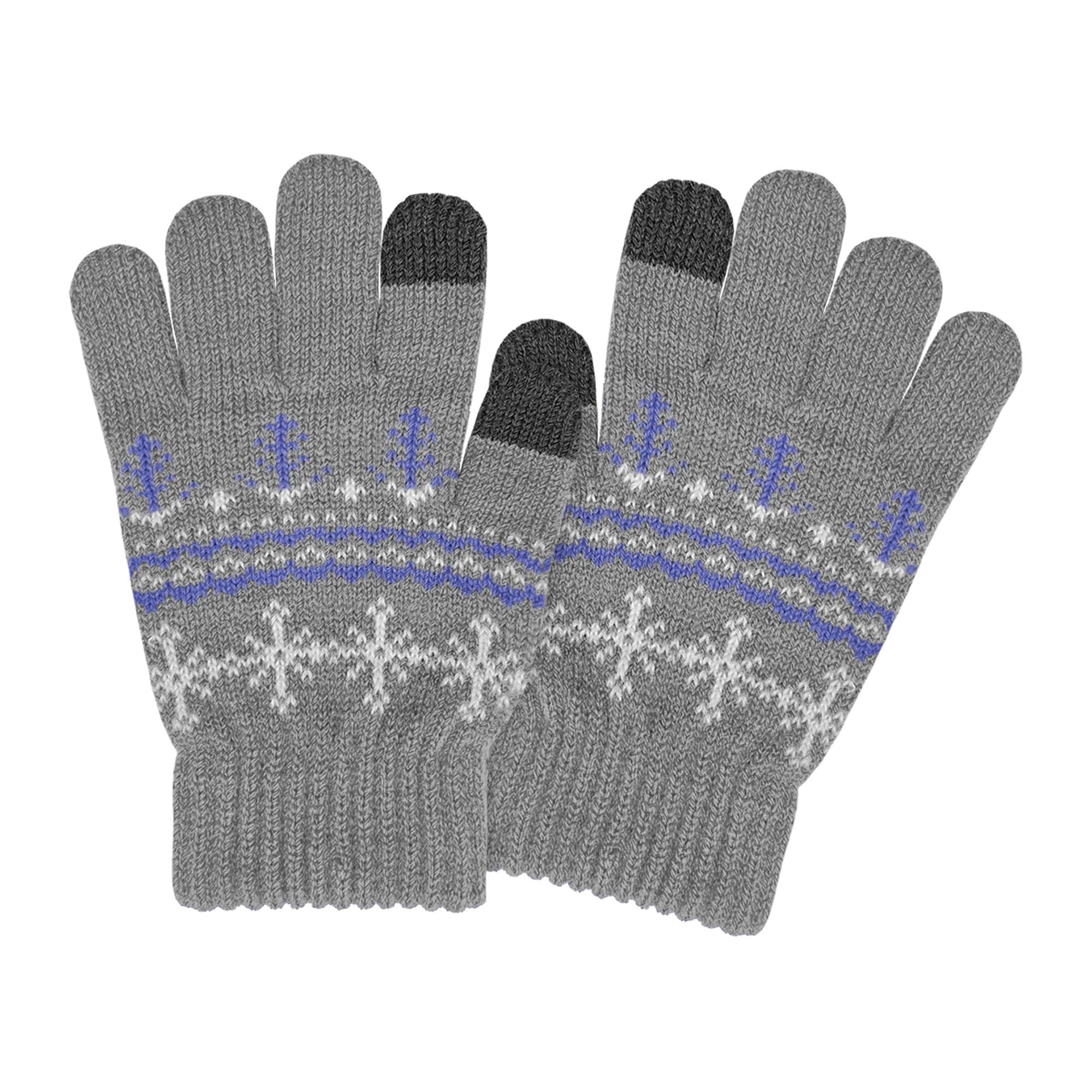 Grand Sierra - Wholesale Gloves - Kids - Girls Snowflake Touchscreen Stretch Glove - 351122