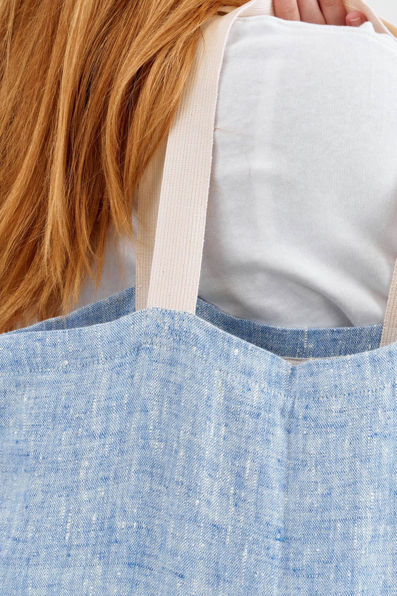 LATT - Wholesale Tote Bag - Unisex - Natural linen tote bag with pocket, large linen beach bag6