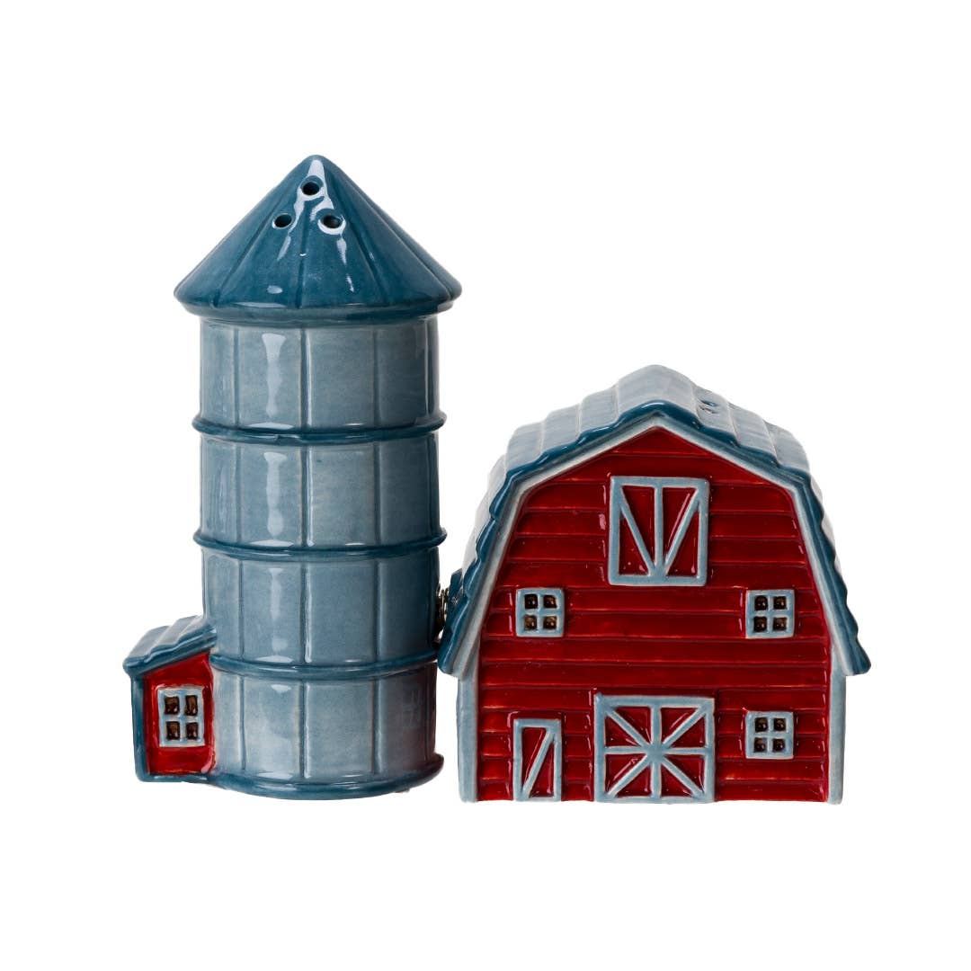 Pacific Trading - Vente Ensembles salière et poivrière - Ensemble salière et poivrière en céramique Grange et silo de campagne3