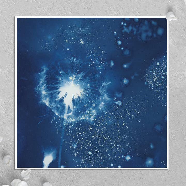 Cartão de Dente-de-leão Feito com Botânicos Prensados, Inspirado na Natureza por atacado de The Sun's Recipe