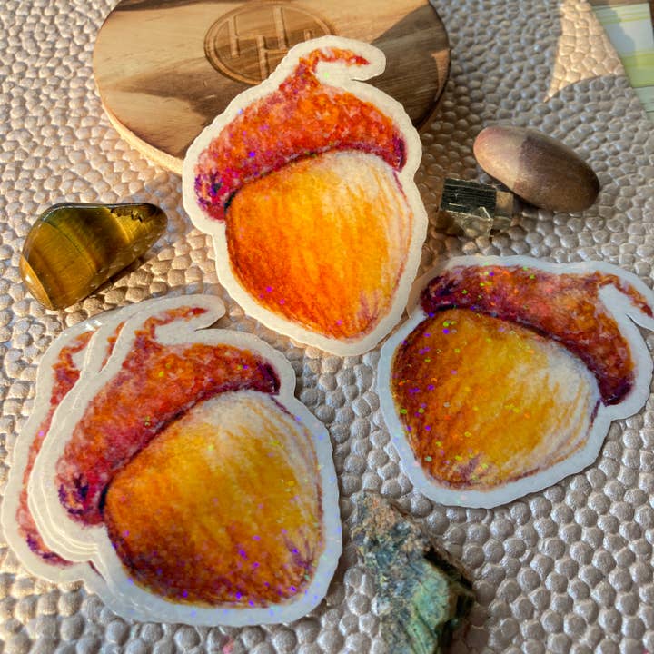 Watercolor Acorn Sticker for wholesale by stickersbyjodi