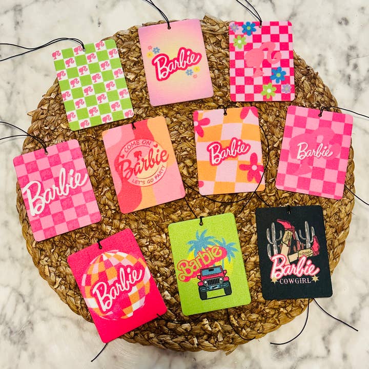 Bizzz Designs – wholesale Luftrenare för bil – Dam – Barbie Tema filtfreshies (luftfreshies) | uppsättning av 10