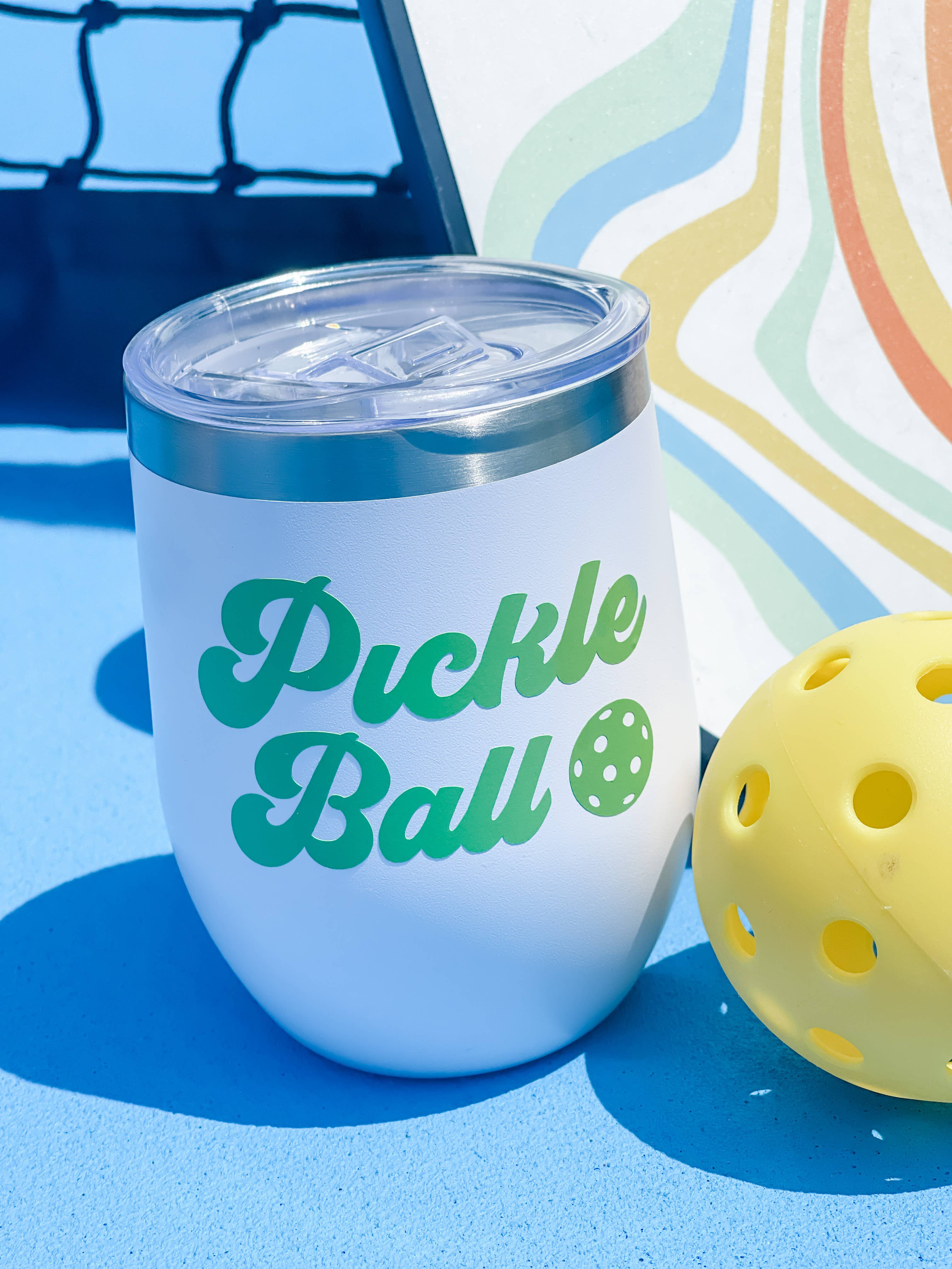 Everything Labeled- Decorative drinkware for every ocassion - Wholesale Insulated Mug/Tumbler - Pickleball Stemless Tumblers | Pickleball Gifts | Drinkware1
