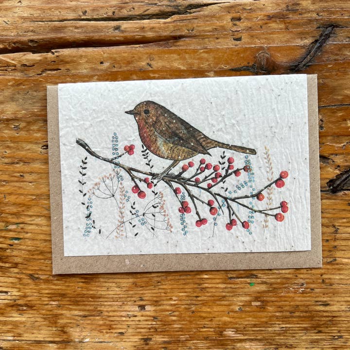 Biglietto di auguri con semi da piantare per Natale in tedesco per la vendita all'ingrosso da parte di Les cartes de Lulu