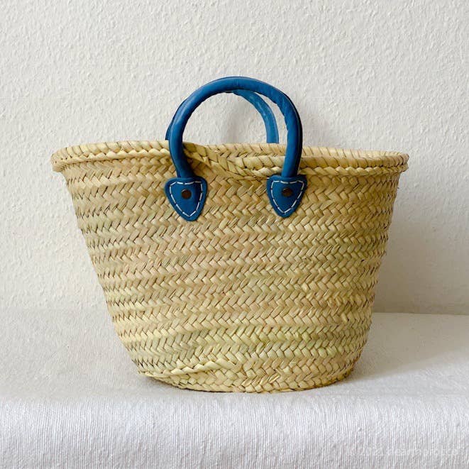 dear Morocco - Vente Paniers - Panier de marché français marocain avec petit poignée en cuir10