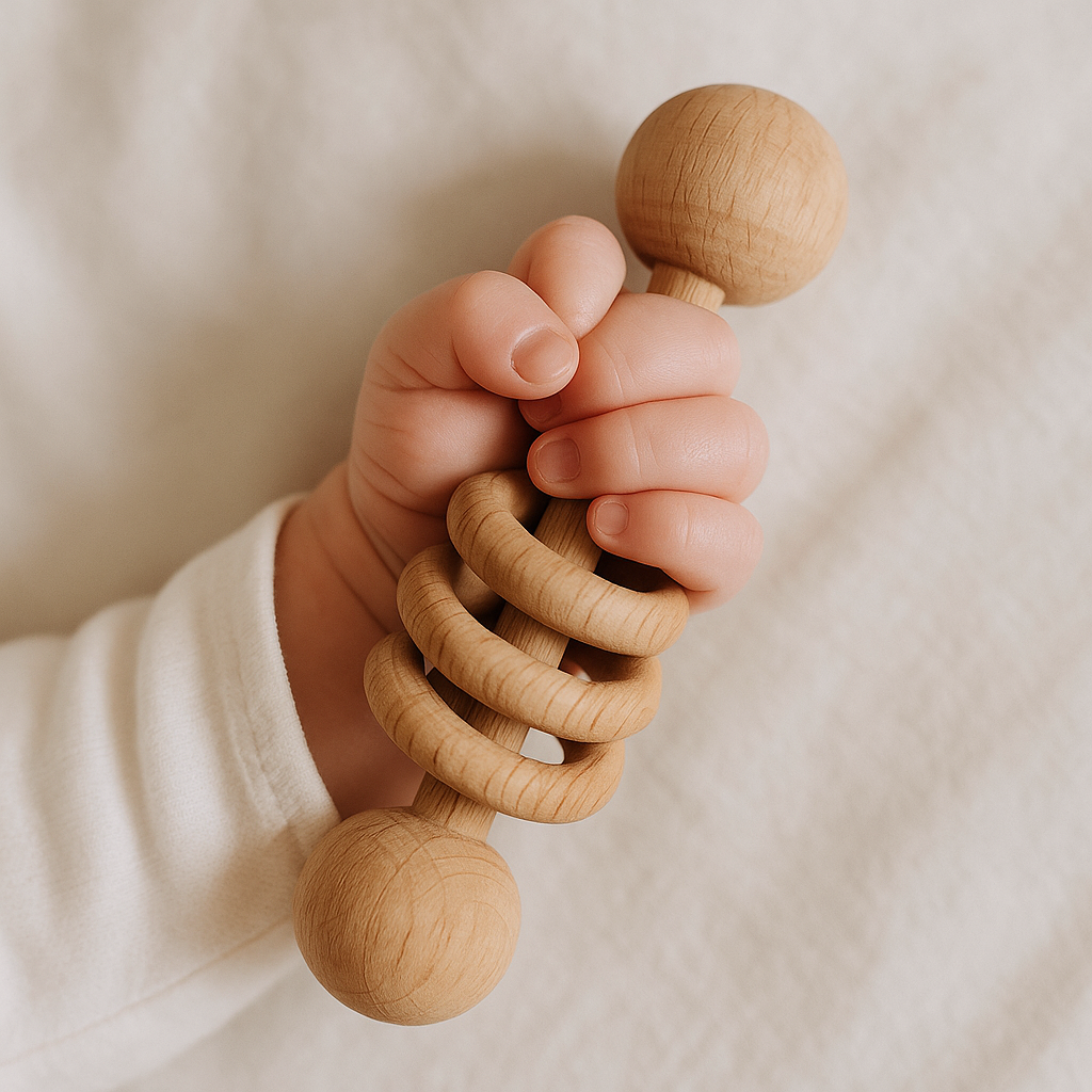 Giften Market - Wholesale Handheld Rattle - Baby - Wooden Ring Rattle - Classic Baby Gifts, Toys, & Accessories3