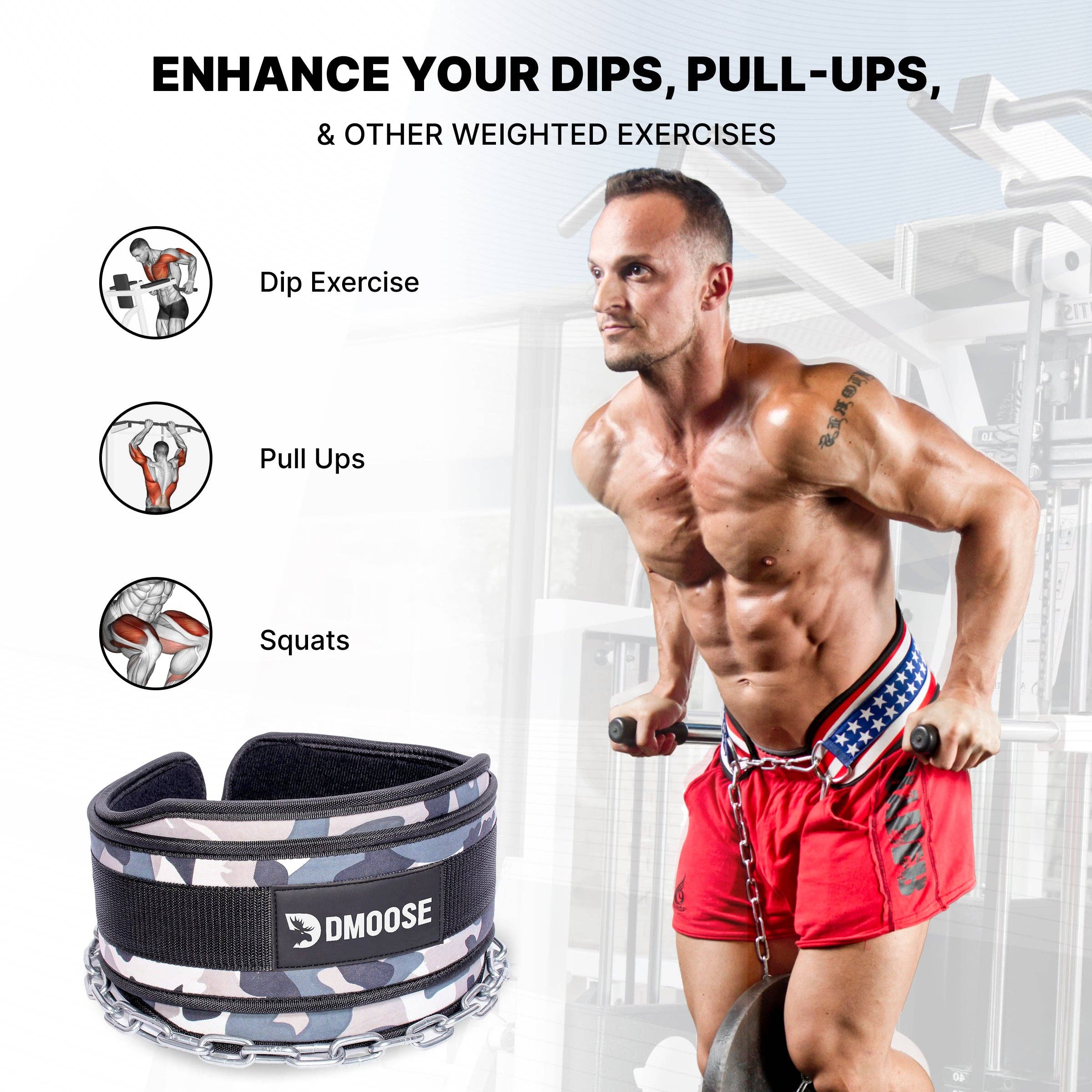 DMOOSE - Wholesale Fitness Equipment - DMoose Dip Belt with Chain18