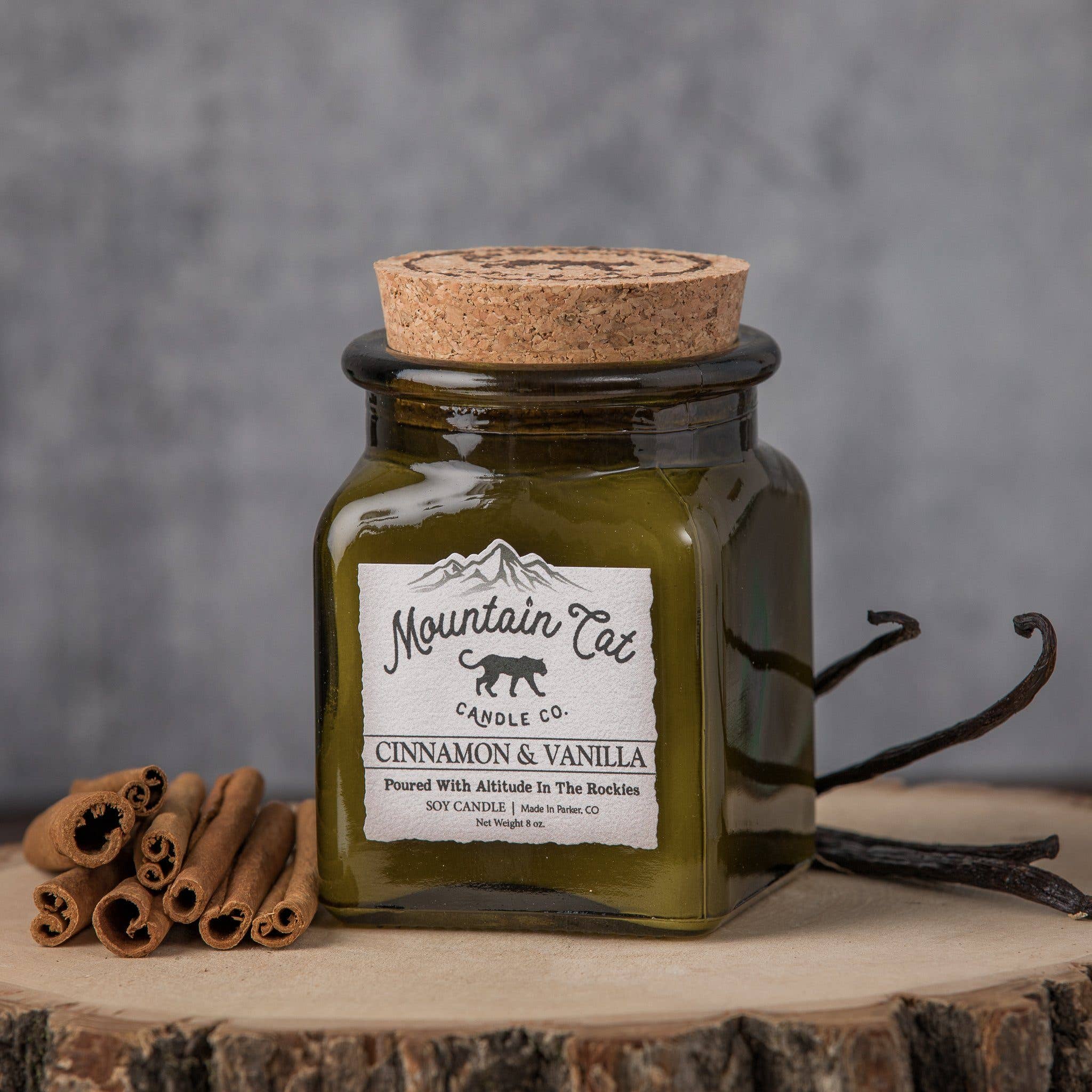 Mountain Cat Candle Co - Wholesale Jar/Filled Candle - Cinnamon & Vanilla – (made to order, starting at $5)1
