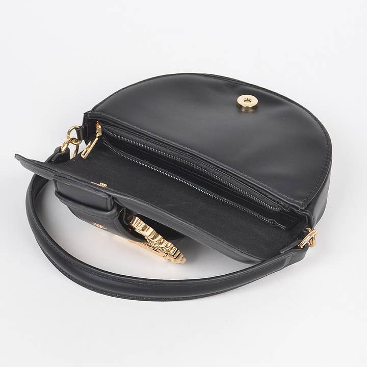 3AM BY H&D ACCESSORIES - Wholesale Shoulder Bag - Women's - HPC5891 FAUX LEATHER SHOULDER BAG W/BIG METAL BUCKLE